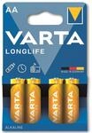 VARTA Batterie Alkaline, Mignon, AA, LR06, 1.5V, Longlife, 4 St&uuml;ck