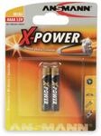 ANSMANN Mini-Batterie X-Power, Alkaline, AAAA / LR08, 1,5 V-, 2 St&uuml;ck