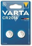 VARTA Knopfzelle Lithium, CR2016, 3V 2 St&uuml;ck
