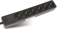 AS SCHWABE Steckdosenleiste ohne Kabel, 6-fach, schwarz