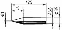 ERSA L&ouml;tspitze, 0842BDLF/SB, mei&szlig;elf&ouml;rmig, 1,0 mm