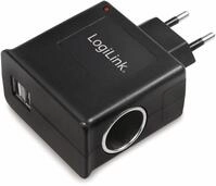 LOGILINK Stecker-Schaltnetzteil mit USB- und KFZ-Buchse