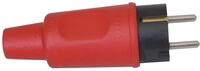 KOPP Schutzkontakt-Stecker 179512005, Vollgummi, Knickschutz, rot
