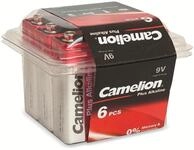 CAMELION 9V-Blockbatterie, Plus Alkaline, 6 St&uuml;ck