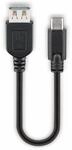 GOOBAY USB 3.0 Typ C/A Anschlusskabel, 67894, 0,2 m, schwarz