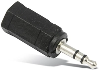 GOOBAY Klinkenadapter, Stecker 3,5 mm stereo / Kupplung 2,5 mm stereo, schwarz