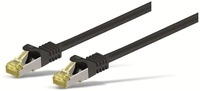 GOOBAY RJ45 Patchkabel S/FTP (PIMF), m. CAT.7 Rohkabel, schwarz, 3 m