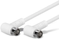 GOOBAY F-Quick-Antennenanschlusskabel 3,5 m, wei&szlig;, 2x gewinkelt, 80 dB
