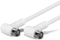 GOOBAY F-Quick-Antennenanschlusskabel 5 m, wei&szlig;, 2x gewinkelt, 80 dB