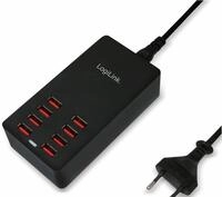LOGILINK USB-Lader, PA0140, 8-fach, 44W, Tischger&auml;t