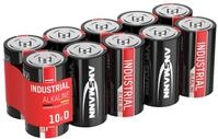 ANSMANN Alkaline Batterie Mono D / LR20, Industrial, 10 St&uuml;ck