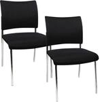TOPSTAR Besucherstuhl Visit 10 Polster schwarz 2er Pack