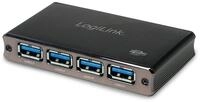 LOGILINK USB3.0-Hub UA0282, 4-Port, Aluminium