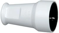 KOPP Schutzkontakt-Schalenkupplung 182704006, klein, Knickschutz, grau