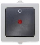 KOPP Feuchtraum-Schalter Nautic 565296007, beleuchtet, grau