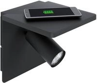 EGLO LED-Wandleuchte Ciglie, 98263 schwarz, 4,5 W, 3000 K, QI-charger
