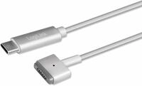 LOGILINK USB-C Ladekabel PA0226, 1,8 m, zu Apple Mag Safe 2, silber