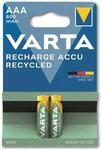 VARTA Akku NiMH, Micro, AAA, HR03, 1.2V/800mAh, Accu Recycled, Pre-charged, 2er Pack