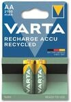 VARTA Akku NiMH, Mignon, AA, HR06, 1.2V/2100mAh, Accu Recycled, Pre-charged, 2er Pack