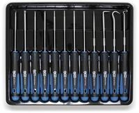 BGS TECHNIC Feinmechaniker-Schraubendreher- und Haken-Satz, 12 teilig, 170 mm