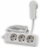 REV Steckdosenleiste Smart, 3-fach, mit Flachstecker, 2 m, wei&szlig;
