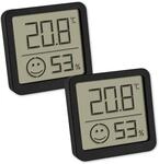 TFA Digitales Thermo-Hygrometer 30.5053.01.02, 2 St&uuml;ck, schwarz