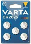 VARTA Knopfzelle Lithium, CR2025, 3V 5 St&uuml;ck