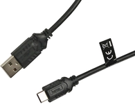 HAMA USB Ladekabel 00054461, 0,75 m, USB A zu USB C, Schwarz