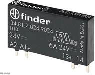 FINDER SSR-Steck-/Printrelais 24 V DC, 6A, 1 Schlie&szlig;er 34.81.7.012.9024