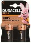 DURACELL Alkaline-Baby-Batterie LR14, 1.5V, Plus, 2 St&uuml;ck