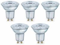 OSRAM LED-Lampe LED BASE PAR16, GU10, EEK F, 4,3 W, 350 lm, 2700 K, 5 Stk.