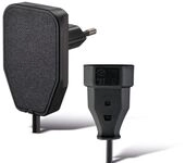 GEBRO Euro-Verl&auml;ngerung, schwarz, 0,8 m, Winkelstecker