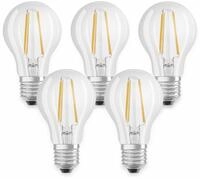 OSRAM LED-Lampe BASE CLASSIC A, E27, EEK: E, 7 W, 806 lm, 2700 K, 5 Stk.