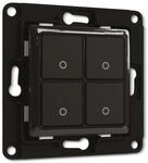 SHELLY Wandtaster Wall Switch 4, schwarz, 4-fach