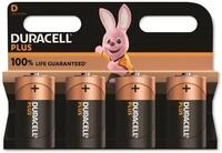 DURACELL Alkaline-Mono-Batterie LR20, 1.5V, Plus, 4 St&uuml;ck