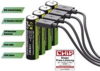 VERICO Li-Ion-Akku Loop Energy AA, mit USB-C Buchse, 4er Pack