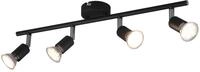 REALITY Deckenleuchte Paris R80914032 schwarz, 4 x GU10, max. 35 W