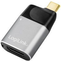 LOGILINK USB-C Adapter CUA0203, HDMI-A, 4K, Alu, schwarz/grau