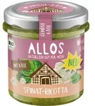 Allos Gem&uuml;se K&auml;se Aufstrich Spinat-Ricotta bio