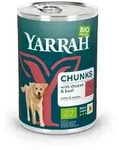 Yarrah Hund Chunks - Rind bio 405g