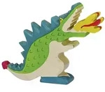 HOLZTIGER Drache, gr&uuml;n