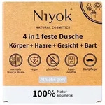 Niyok 4in1 Feste Dusche K&ouml;rper + Haare + Gesicht + Bart (Athletic grey)