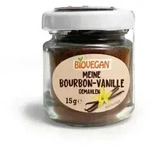 Biovegan Bourbon-Vanille gemahlen im Glas bio
