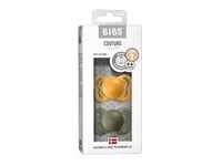 BIBS Couture 2er Pack Honey Bee+Olive Silikon 0-6m