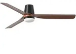 DC Deckenventilator Punt Tub Schwarz-Nussbaum mit LED