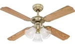 Deckenventilator Princess Trio Messing antik 105 cm