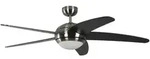 Deckenventilator Melton Nickel / Wenge mit Licht