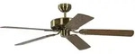 Deckenventilator Potkuri Messing antik / Eiche