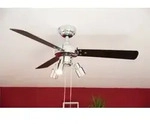 Deckenventilator Cyrus Chrom mit Licht & Zugketten