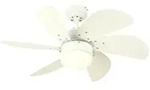 Deckenventilator Turbo Swirl Wei&szlig; 76 cm mit Licht